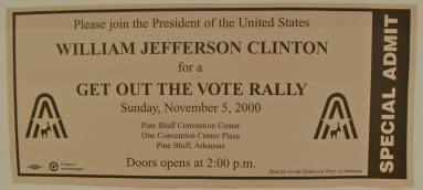 Ticket, Campaign- BIll Clinton