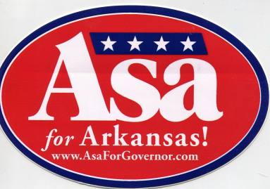 Sticker, Bumper - Asa Hutchinson