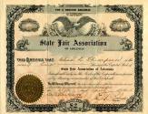Stock Certificate, State Fair Association of Arkansas - Charles L. Thompson