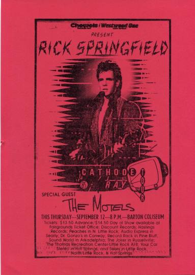 Poster Copy, Rick Springfield - Barton Coliseum