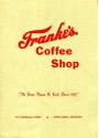 Menu, Franke's Coffee Shop