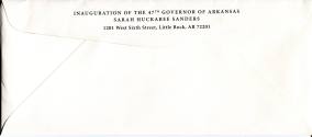 Tickets, Inaugural - Sarah Huckabee Sanders