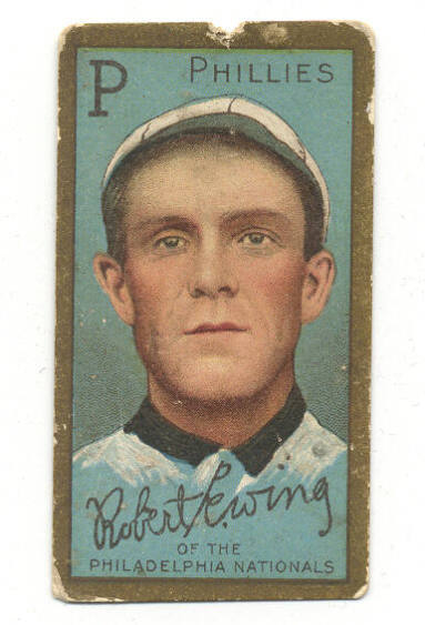 Baseball card for Robert Ewing of the Philadelphia Nationals