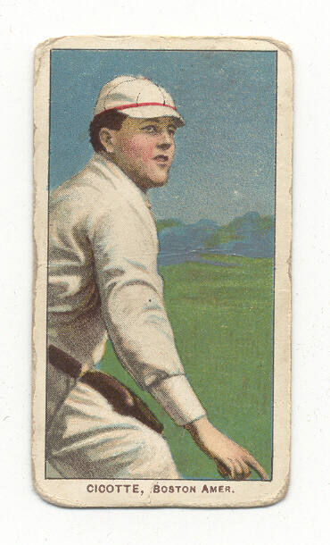 Baseball card of Cicotte from Boston Amer.