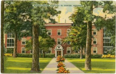 AR Postcard - Warner Brown Hospital, El Dorado