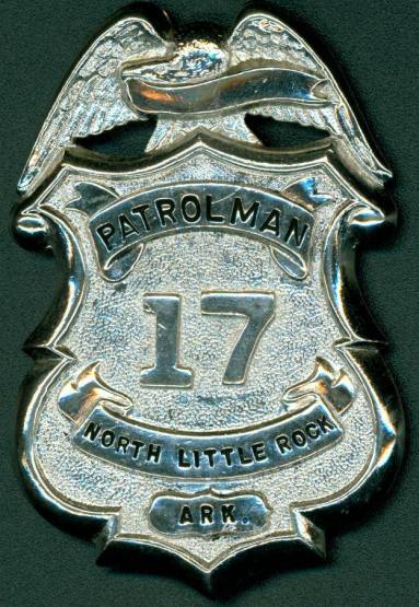 Badge for a Patrolman in North Little Rock, Arkansas