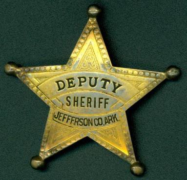 Badge for the Deputy Sheriff of Jefferson County, Arkansas.