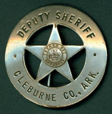 Deputy Sheriff badge for Cleburne Co., ARK.