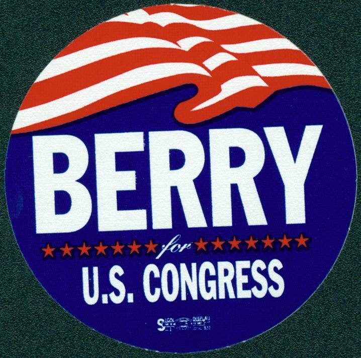 Sticker that reads "Berry for US Congress."