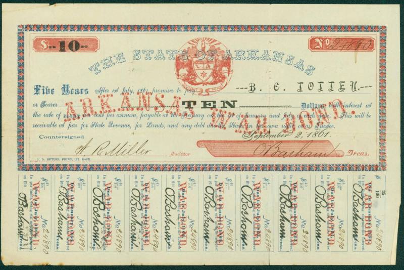 Bond, Civil War - Arkansas Confederate