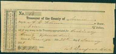 Scrip, Arkansas - Treasury Warrant