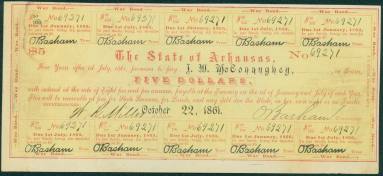 Bond, Civil War - Arkansas Confederate