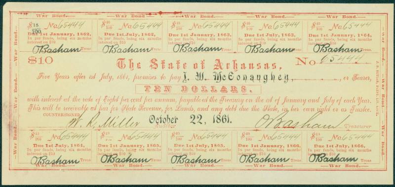 Bond, Civil War - Arkansas Confederate