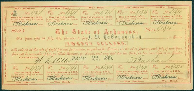 Bond, Civil War - Arkansas Confederate