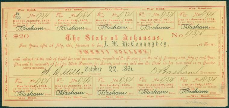 Bond, Civil War - Arkansas Confederate