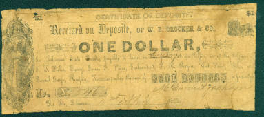 Scrip, Arkansas Confederate - One Dollar