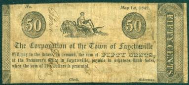 Scrip, Arkansas Confederate - 50 Cent