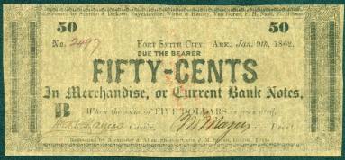 Scrip, Arkansas Confederate - 50 Cent