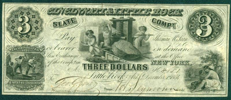 Scrip, Arkansas - Three Dollar