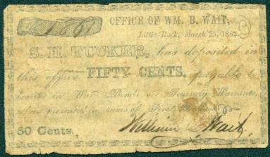 Scrip, Arkansas Confederate - 50 Cent