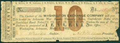 Scrip, Arkansas Confederate - ten cent note