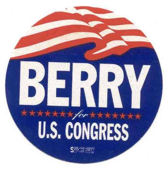 Arkansas Politics - Berry campaign sticker