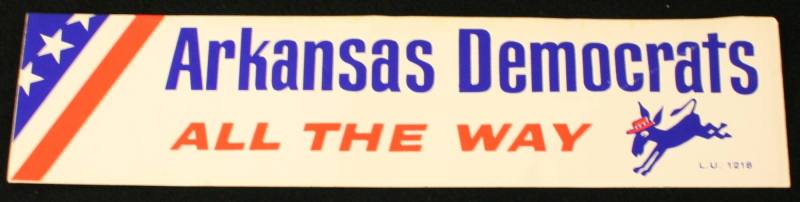 AR Politics - Democrats bumper sticker