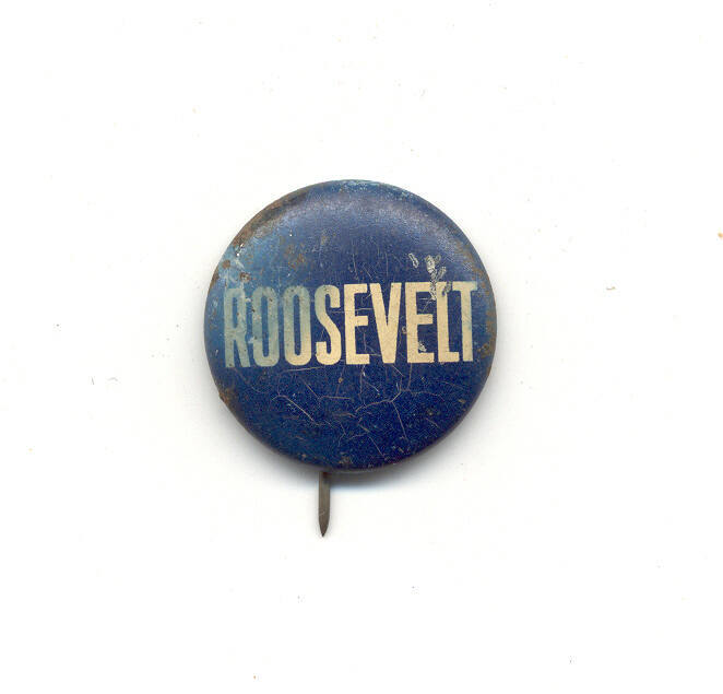 National Politics - FDR re-election pin