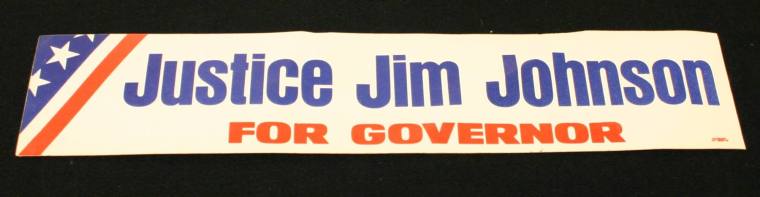 AR Politics - Jim Johnson for Governor bumper sticker