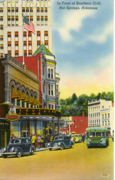 AR Eateries - Postcard of Southern Club in Hot Springs