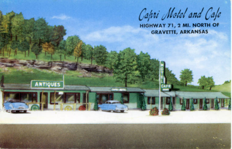 AR Eateries - postcard of Capri Motel & Cafe