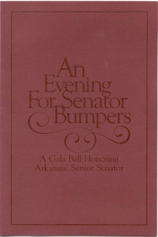 Invitation, Gala Dinner - Senator Dale Bumpers