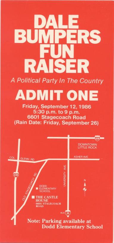 AR Politics - tickets to Bumpers fund-raiser