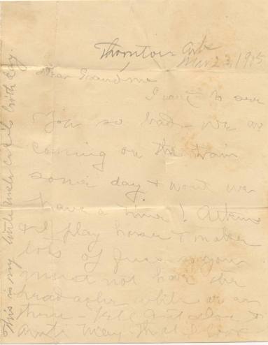 Broach - letter from Henry Wilson to his grandmother