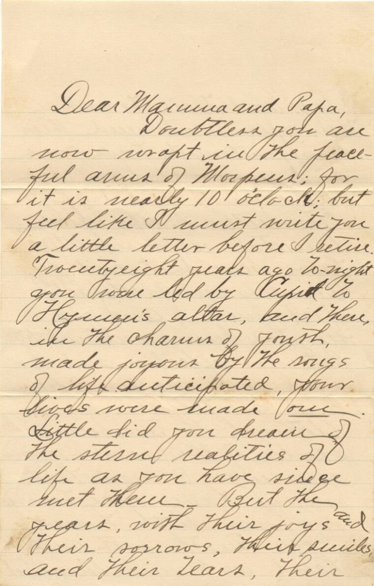 Broach - letter to Rev. & Mrs. C.A. Broach