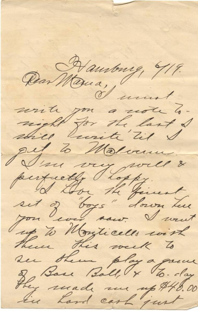 Broach - letter to Mrs. C.A. Broach