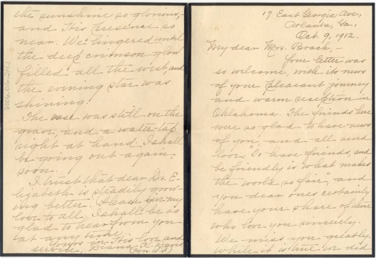 Broach - letter to Mrs. C.A. Broach