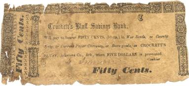 Scrip, Arkansas Confederate - 50 cent note