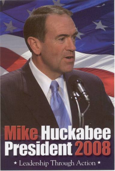 Card, Campaign - Mike Huckabee Presidential