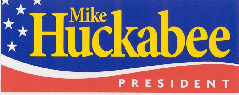 Mike Huckabee for President bumper sticker