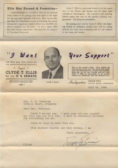 political ad for Clyde T. Ellis