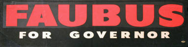 Faubus for Governor bumper sticker