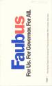 Faubus campaign card