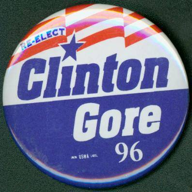 Clinton/Gore button