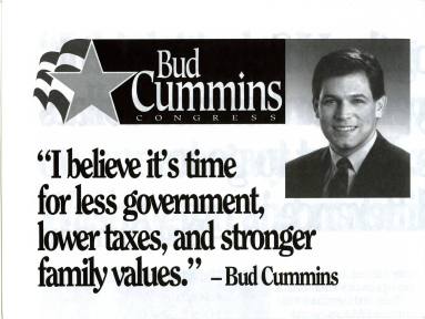 Bud Cummins campaign pamphlet