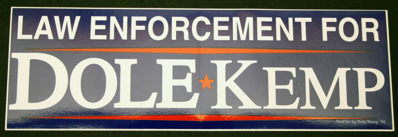 Dole/Kemp bumper sticker