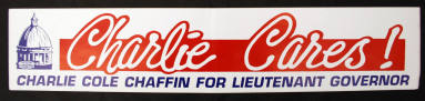 Charlie Cole Chaffin bumper sticker