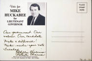 Postcard, Campaign - Lieutenant Governor Mike Huckabee