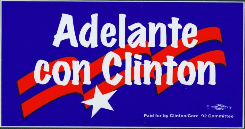 Clinton bumper sticker - Spanish