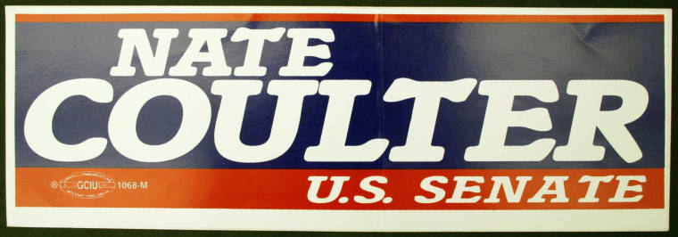 Nate Coulter bumper sticker